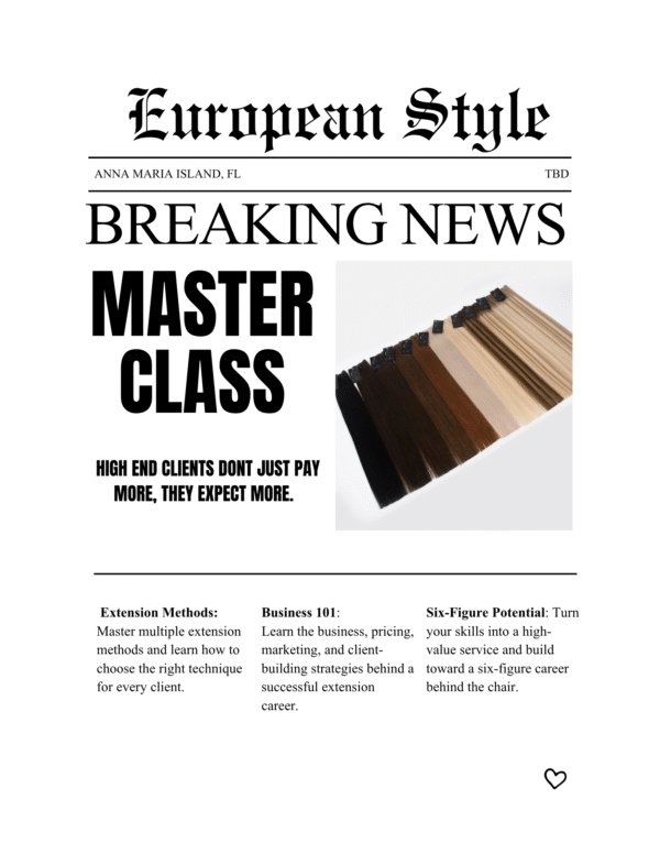 Black & White Baby Pregnancy Announcement Newspaper Newsletter EUROPEAN STYLE MASTER CLASS